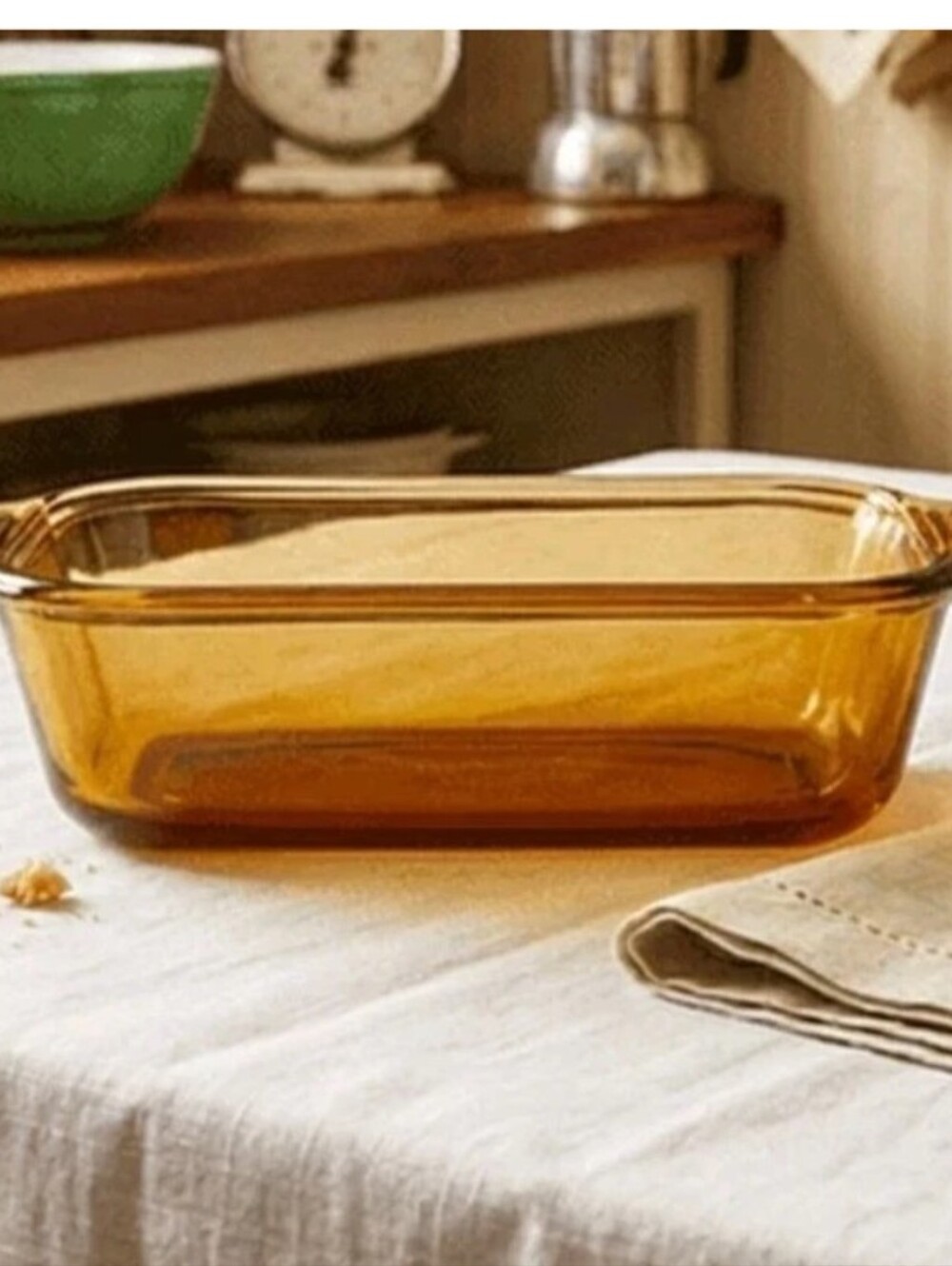 Vintage Fire King Anchor Hocking Bread Loaf Pan #441 5"x9" Amber Glass 1 Qt.